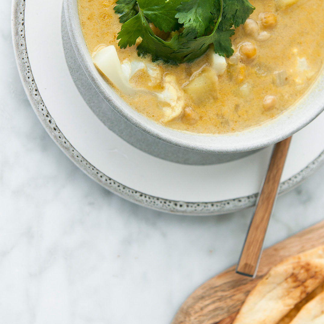 Soupe Au Chou Fleur Et Pois Chiches Au Cari RICARDO