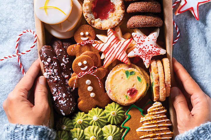 5 Pièces Boîte Cadeau En Forme D'arbre De Noël Pour Biscuits Au