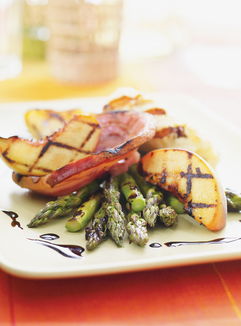 Grilled Asparagus and Peach Salad