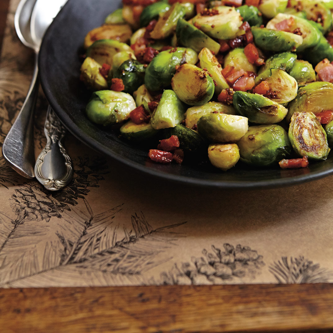 Roasted Brussels Sprouts With Mustard And Bacon Ricardo