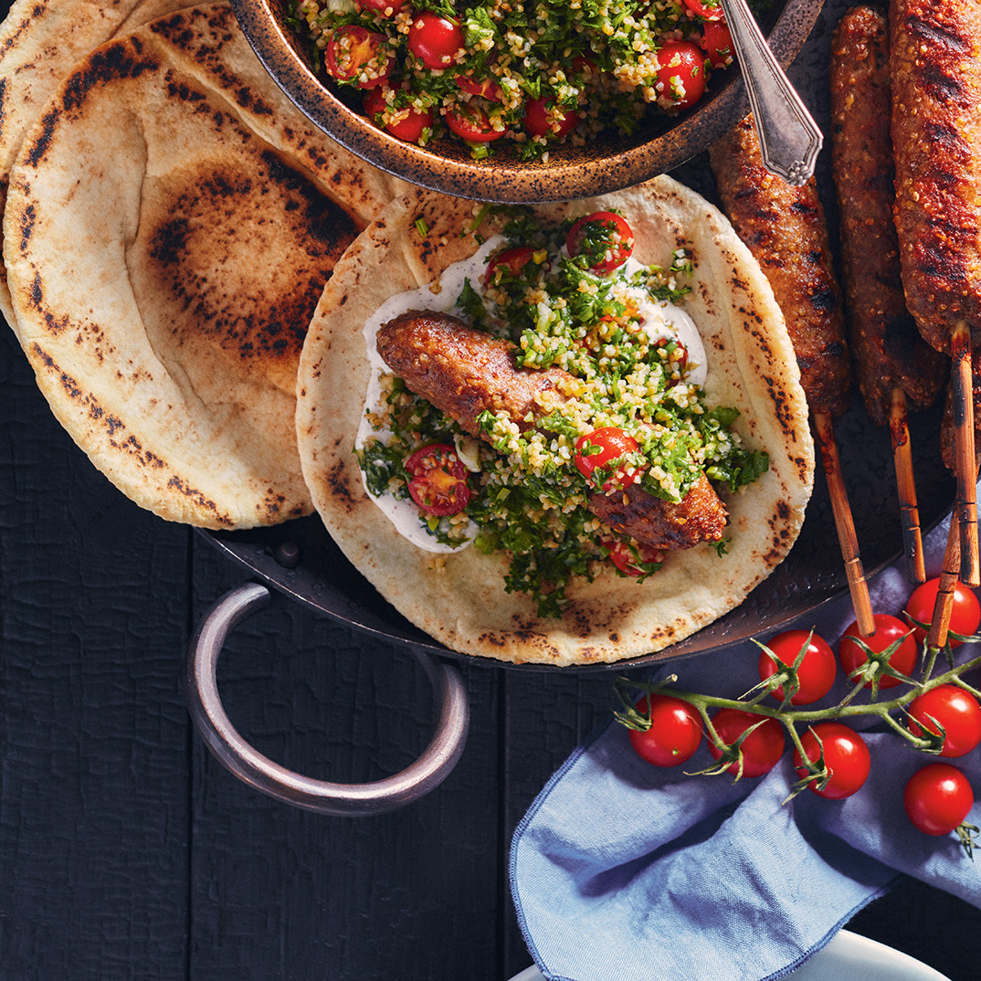 Beef Keftas with Tabbouleh and Sumac Sauce RICARDO