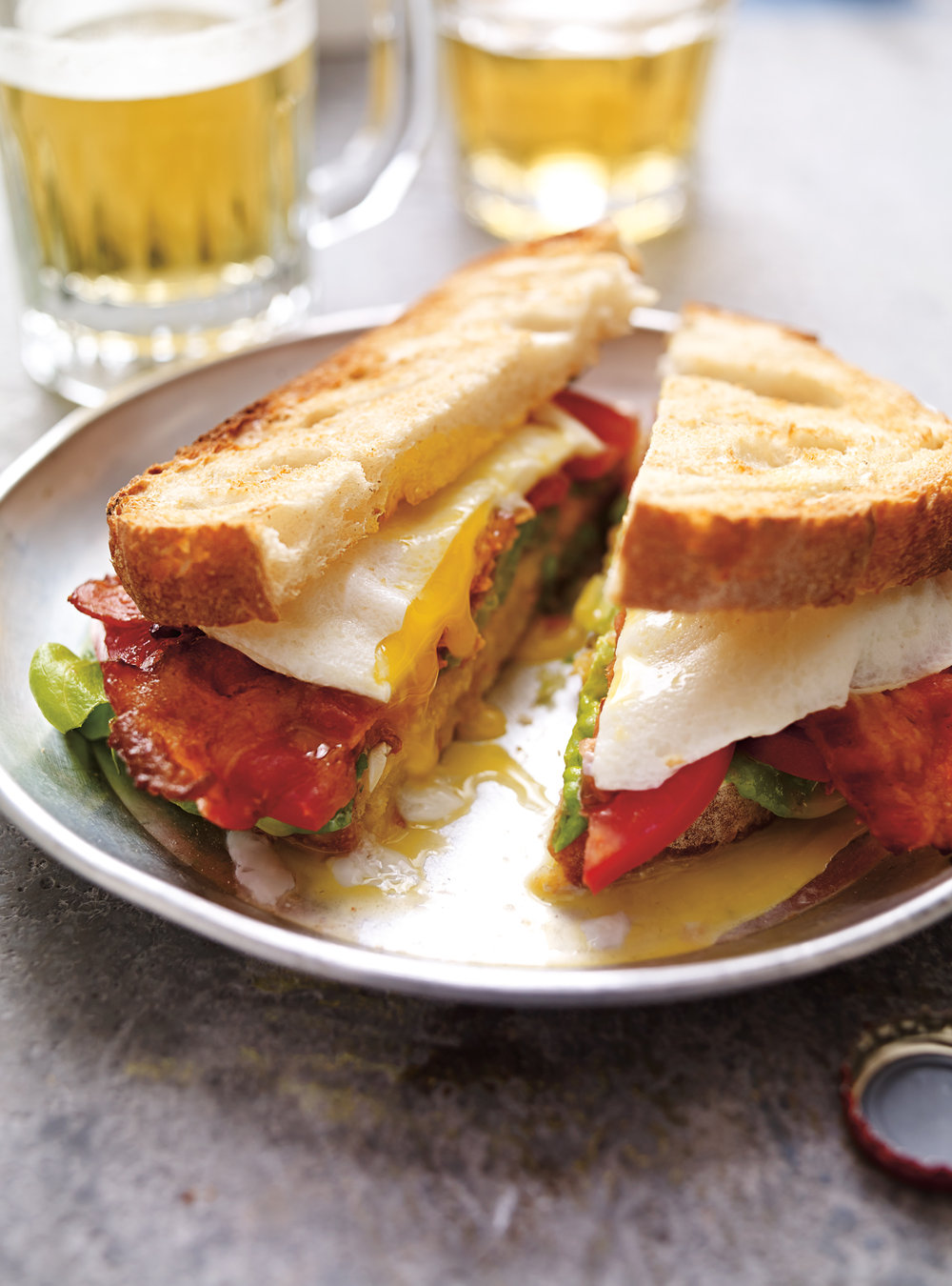 Bacon, Lettuce, Tomato and Egg Sandwich