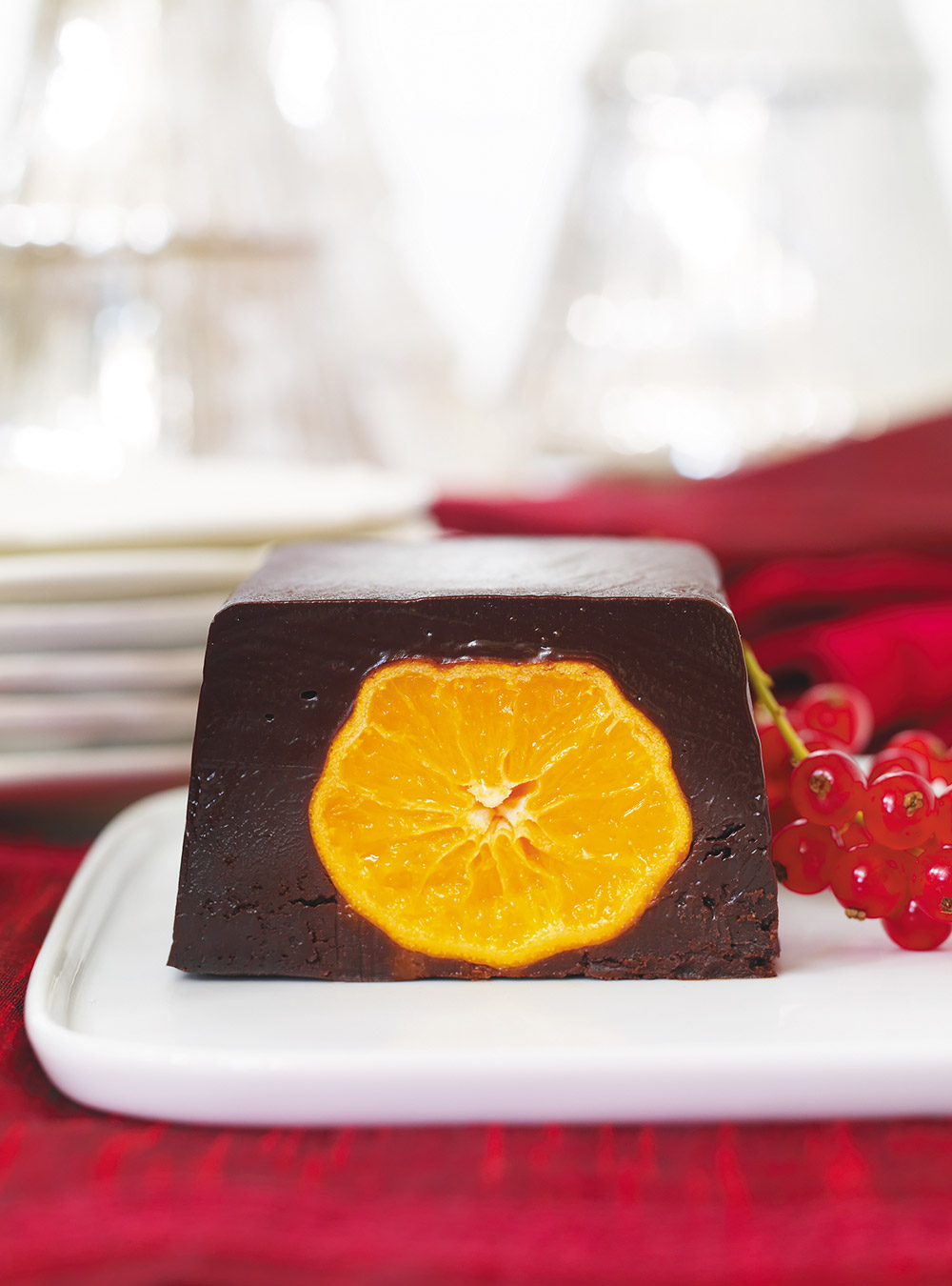 Chocolate Terrine with Candied Clementines