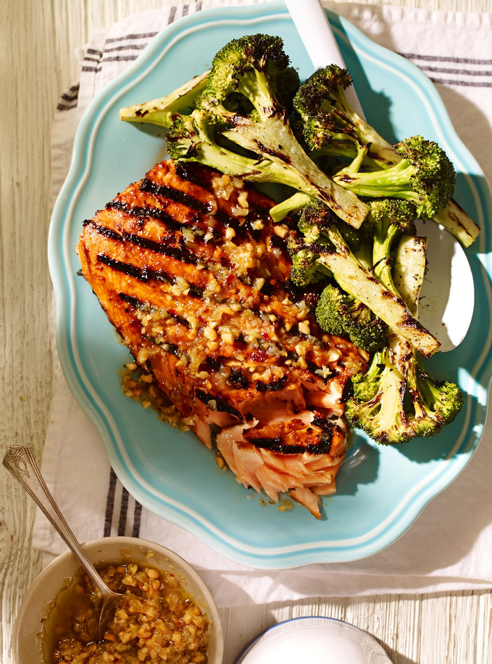 Grilled Miso Salmon with Roasted Peanuts and Ginger