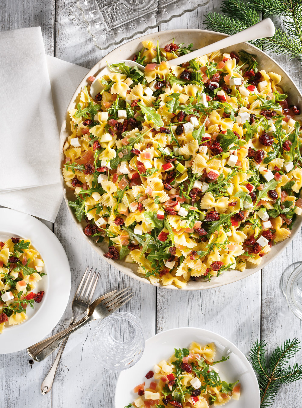 Farfalle Salad with Apple, Cranberry  and Feta