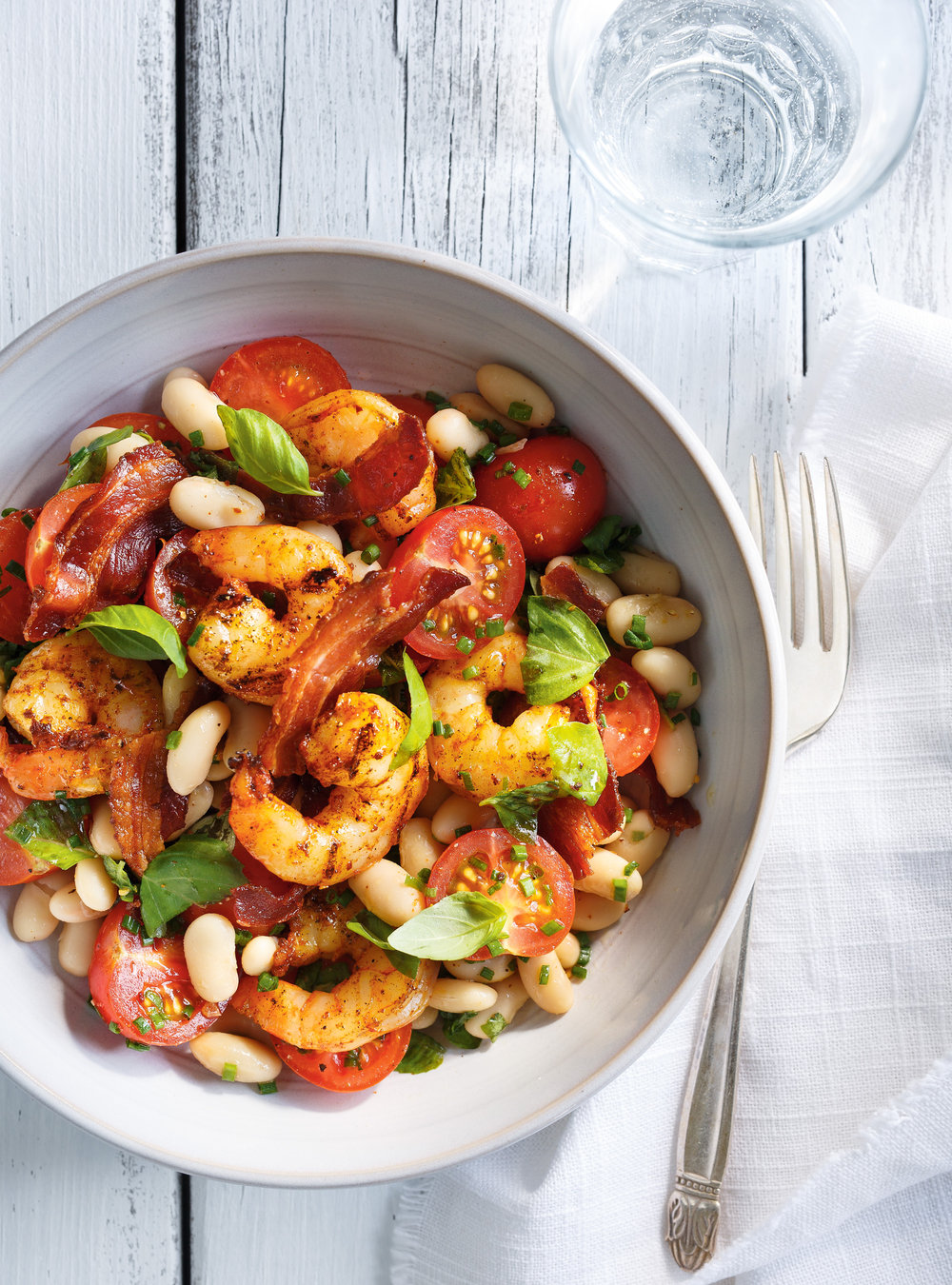 White Bean and Grilled Shrimp Salad