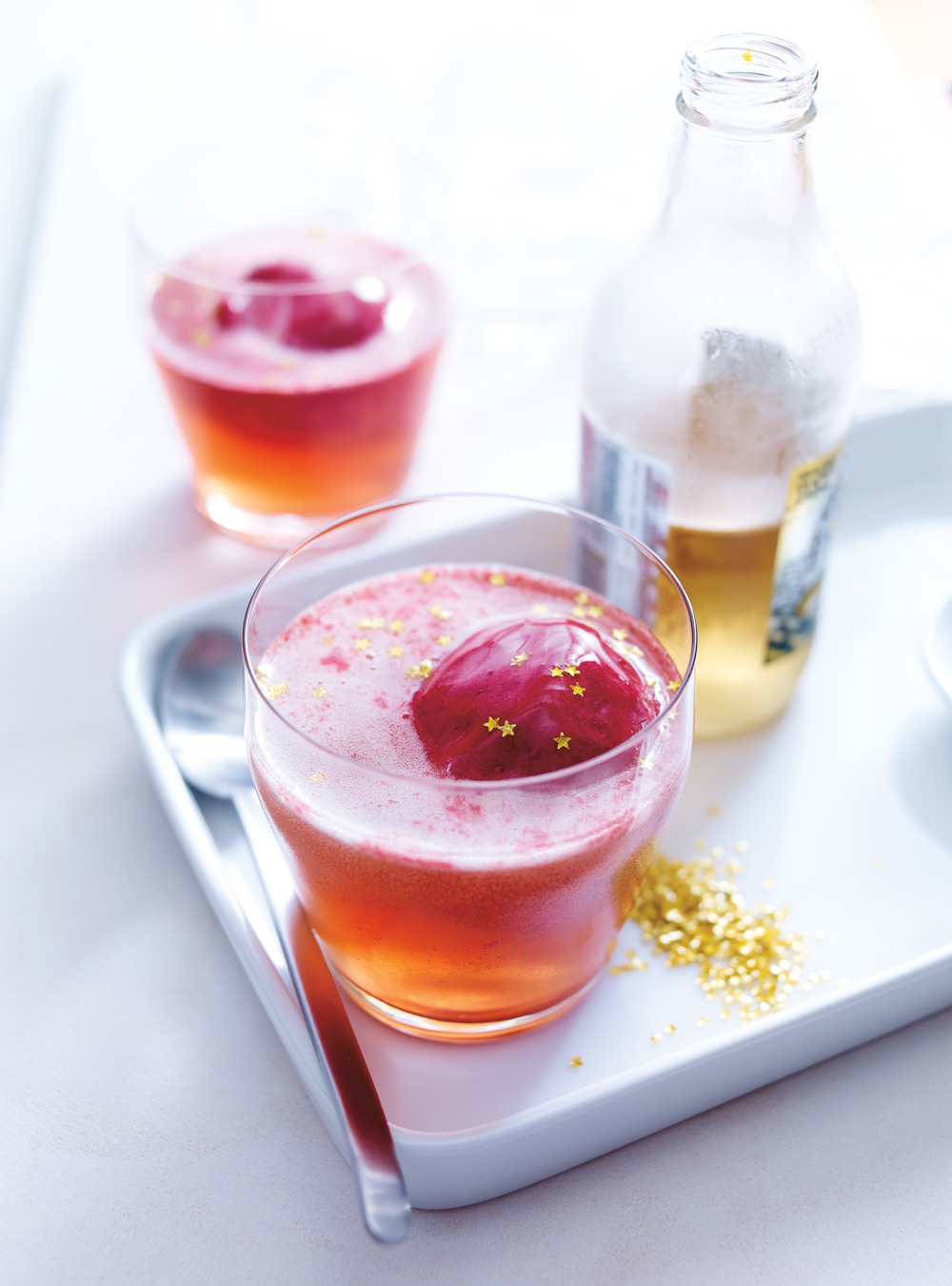 Raspberry and Ginger Ale Float