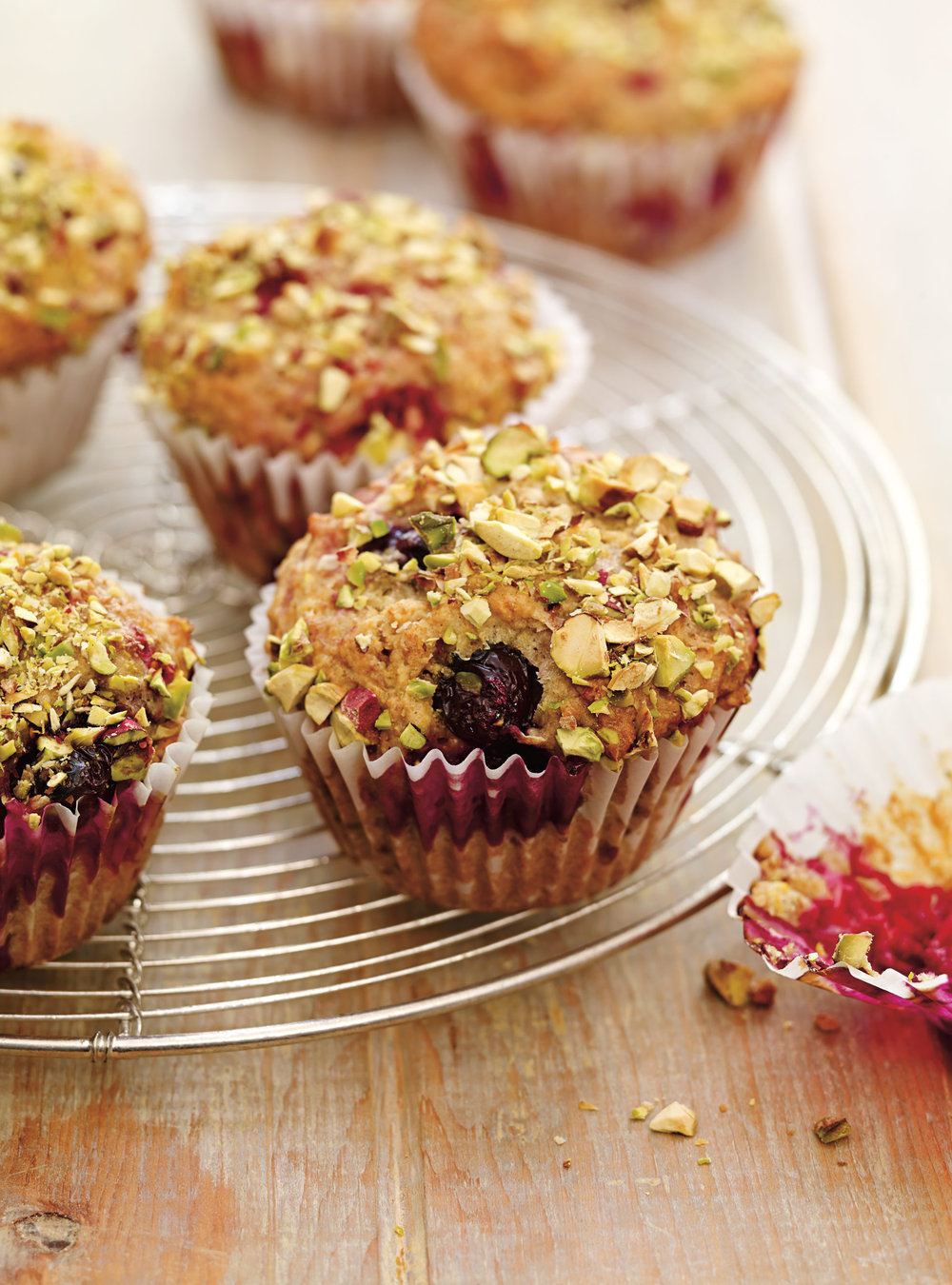 Berry and Pistachio Muffins