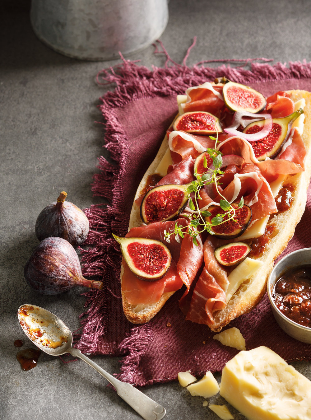 Double Fig and Prosciutto Baguette Sandwich