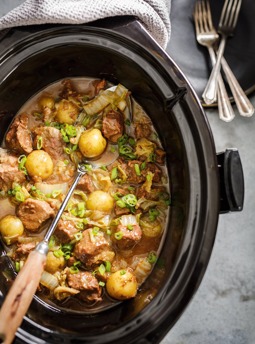 Slow Cooker Pork and Cabbage