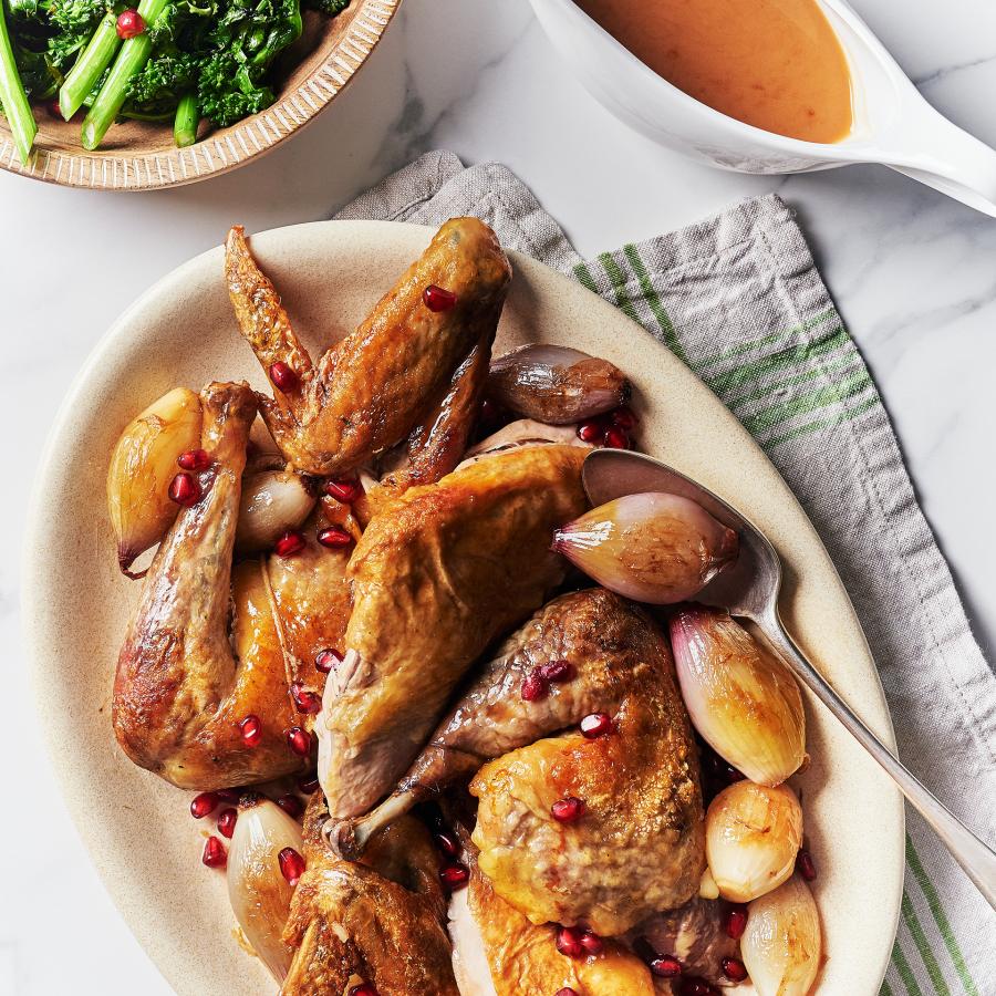 Pintade rôtie à la grenade