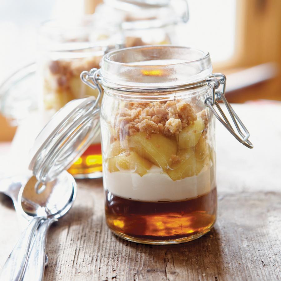 Verrines aux pommes et à l'érable