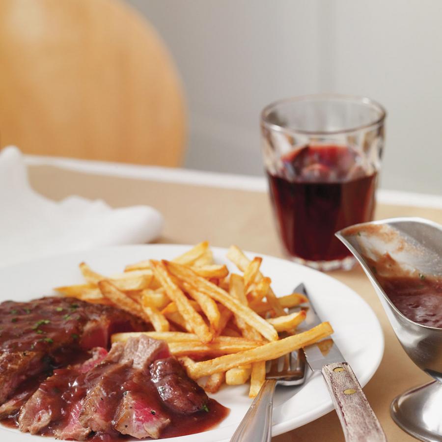 Entrecote with Port Wine-Shallot Confit recipe