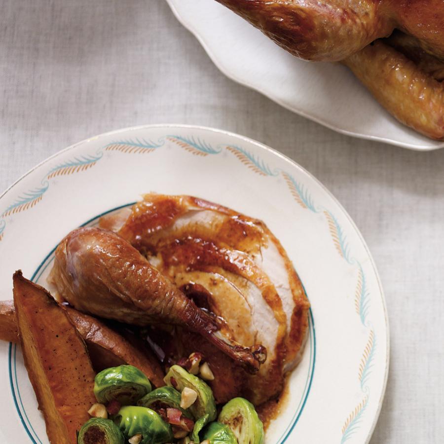 Pintade saumurée à la mélasse