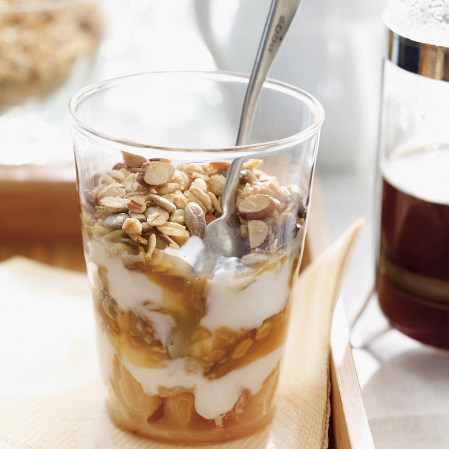 Parfait aux pommes et caramel à l’érable