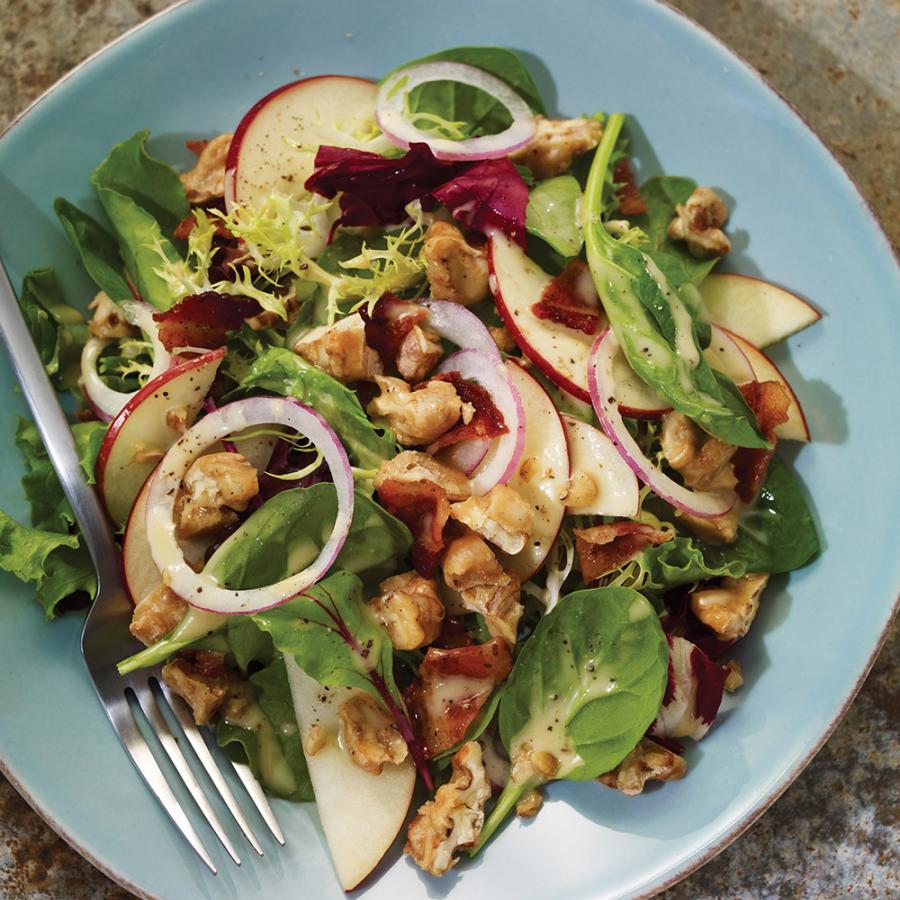 Apple, Walnut, and Bacon Green Salad-image