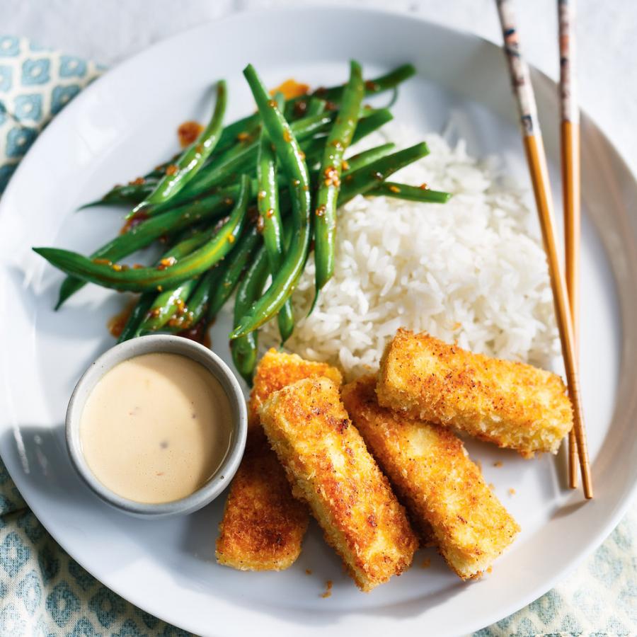 Crispy Tofu with Wafu Green Beans-image