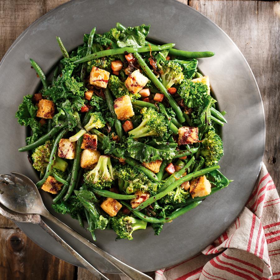 Sautéed Greens with Red Wine Reduction-image