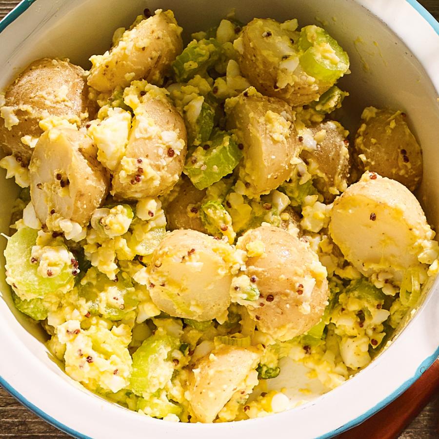 Salade de pommes de terre grelots aux œufs-image