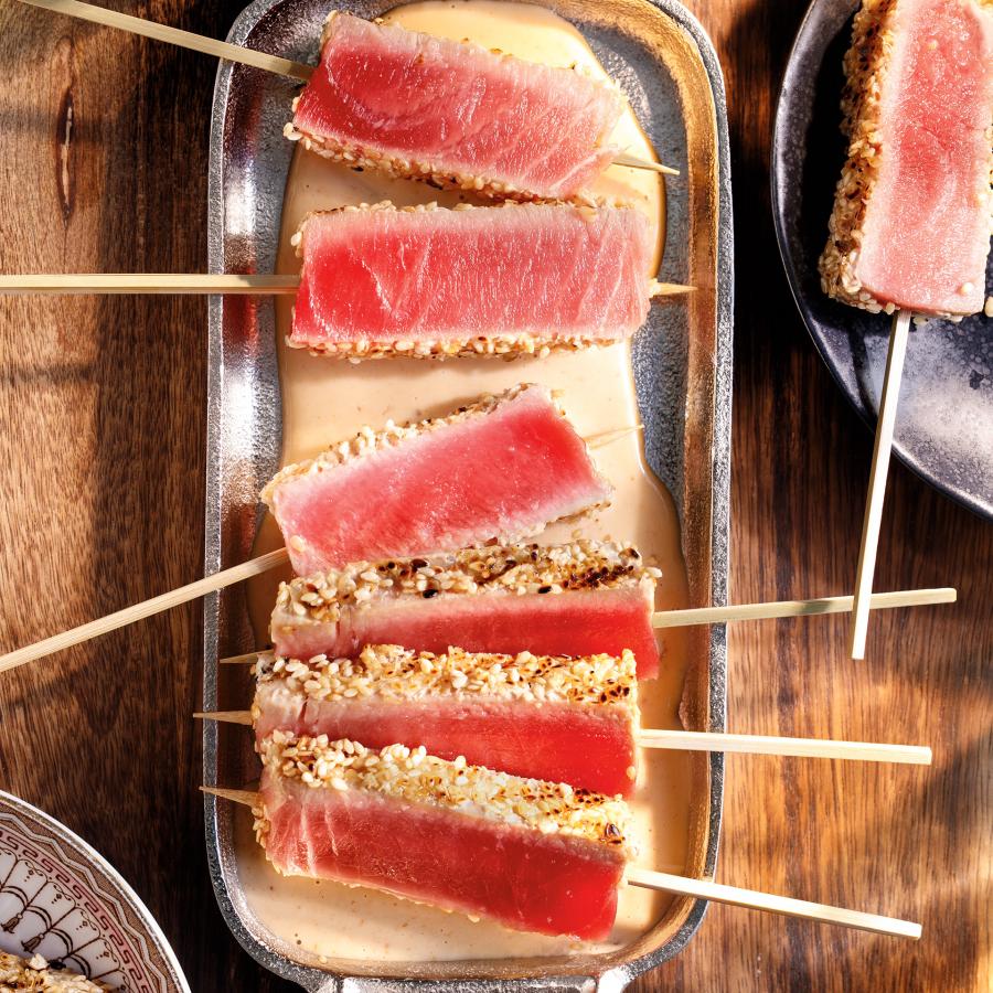 Brochettes de tataki de thon-image