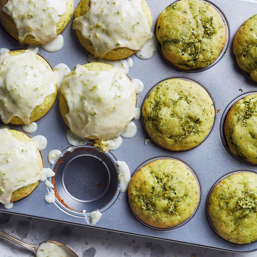Muffins aux courgettes et à la lime