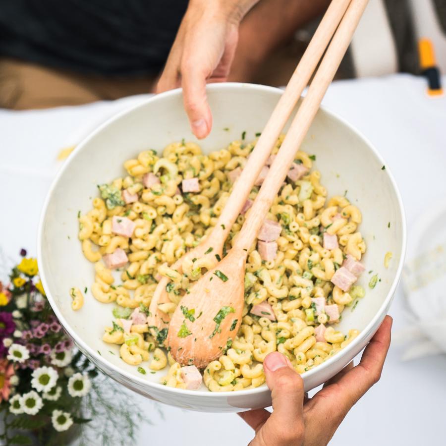 Salade de macaronis froids jambon-moutarde-image