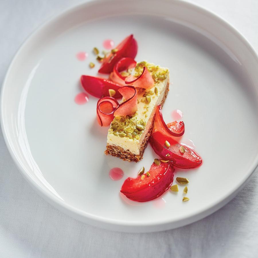 Barres au yogourt et prunes confites