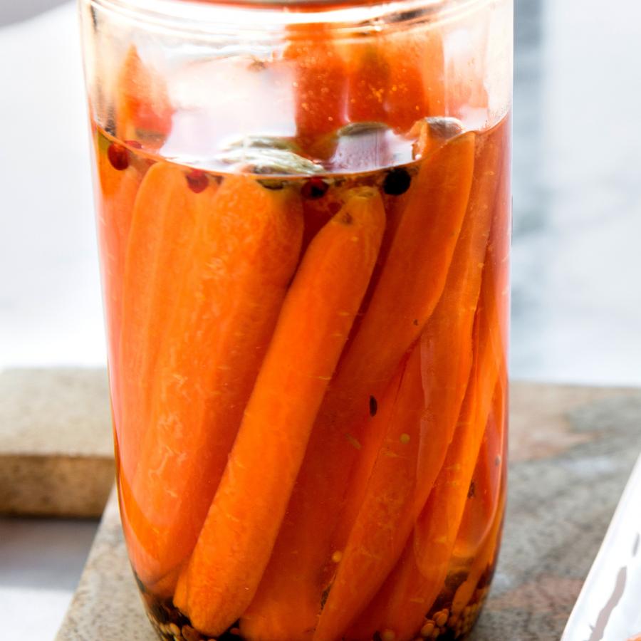 Carottes marinées express