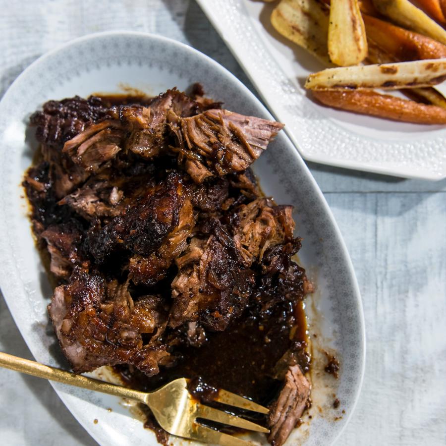 Gigot d’agneau rôti au porto au four-image