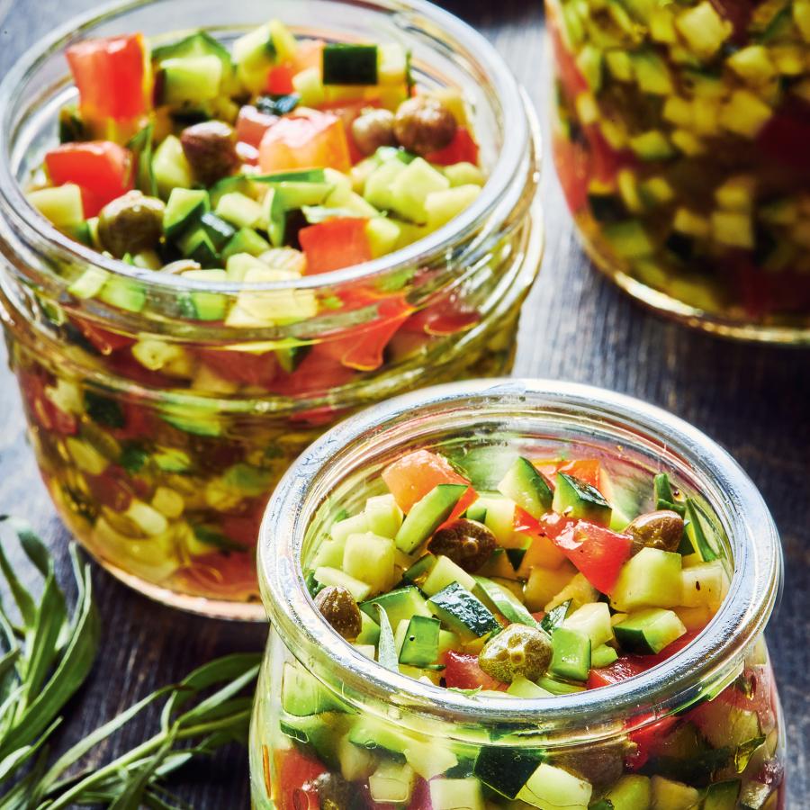 Salsa de courgettes et de tomate