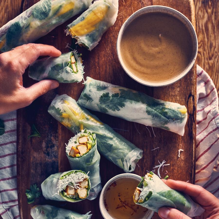 Rouleaux de printemps au tofu et aux arachides-image