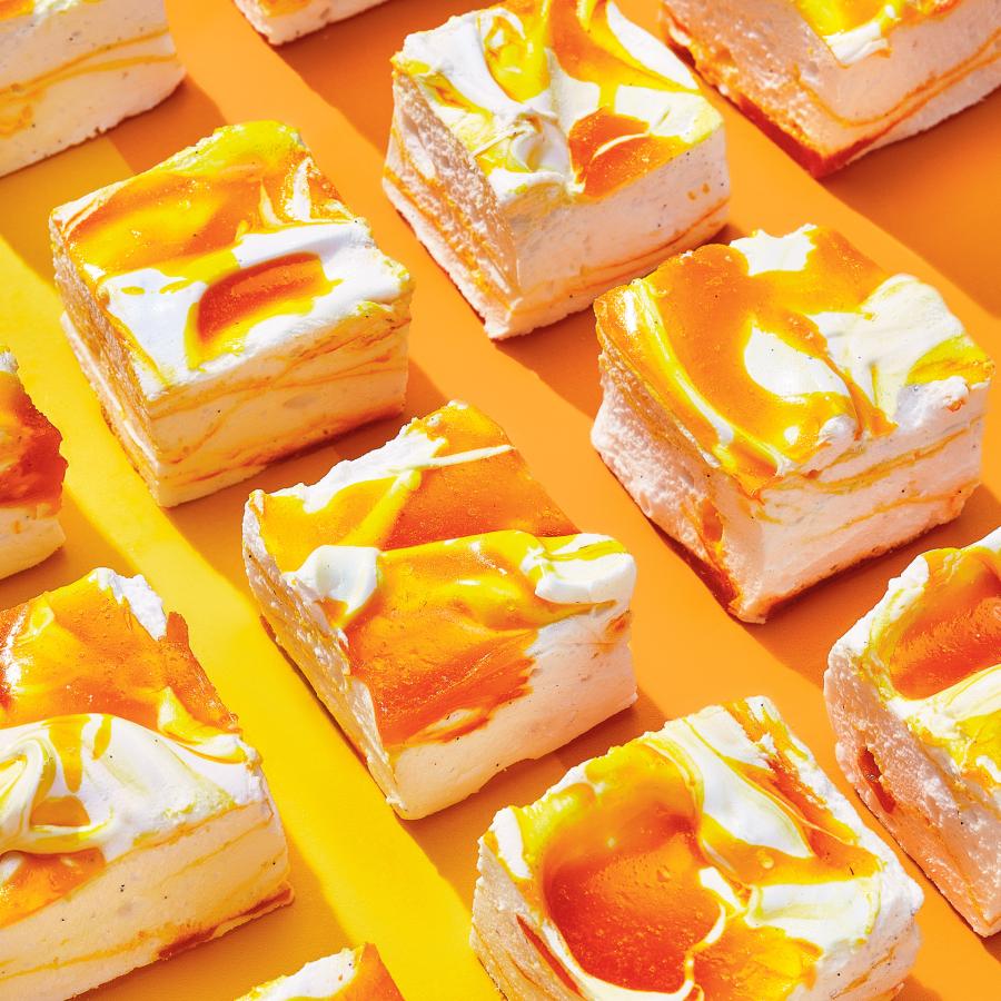 Guimauve marbrée à la vanille et à l’orange