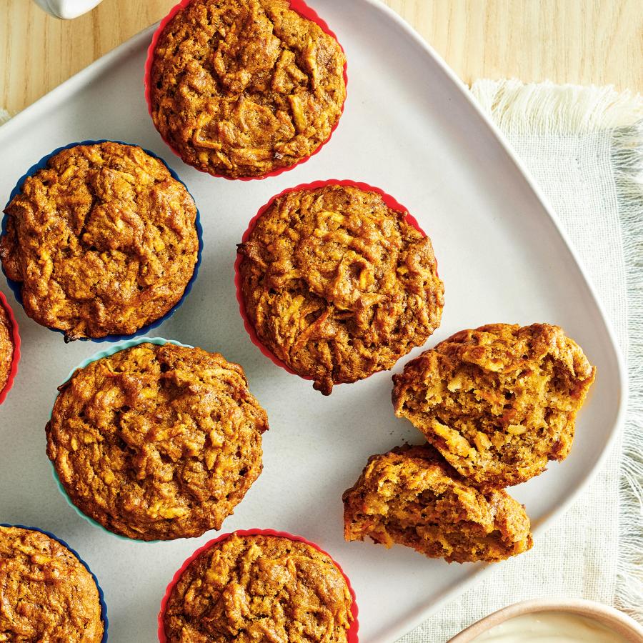 Muffins végétaliens aux pommes et aux carottes-image