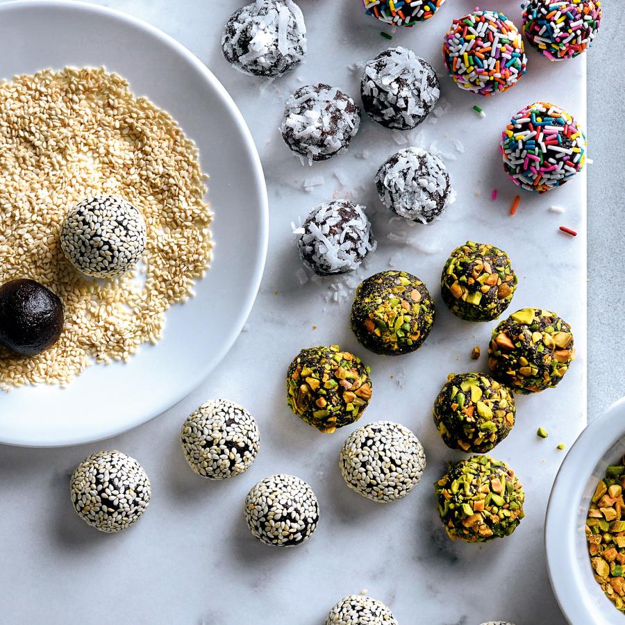 Kadourei chocolad (boules au chocolat et au tahini) de Falafel Yoni