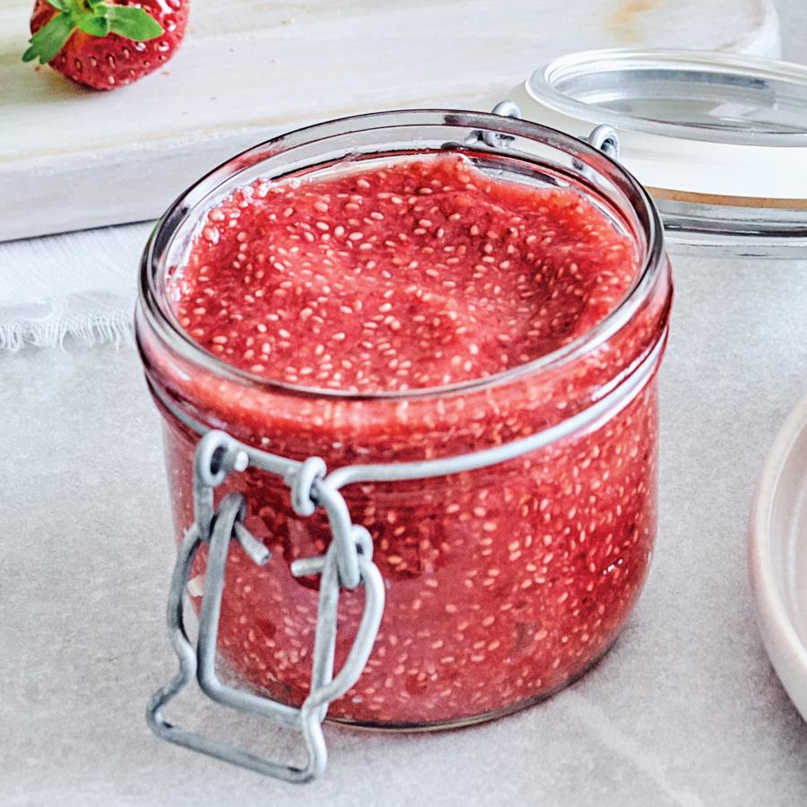 Tartinade fraises-chia