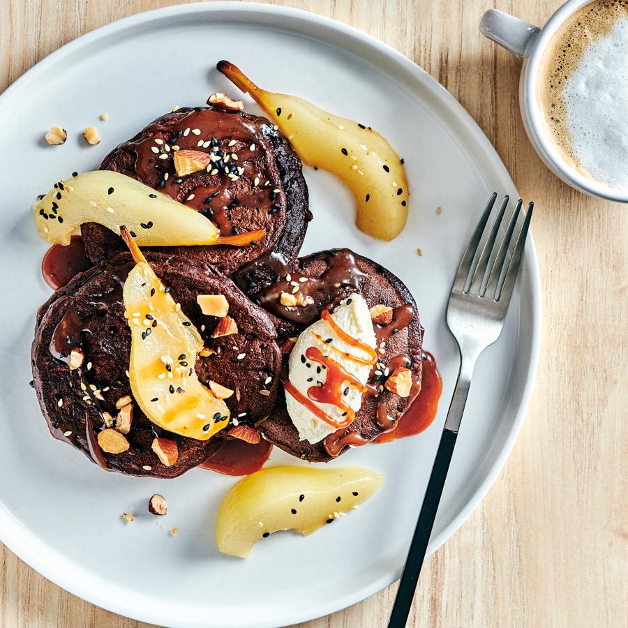 Pancakes au chocolat comme au Café RICARDO