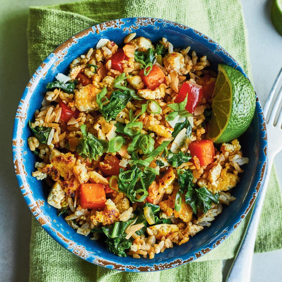 Riz frit au tofu et aux légumes-image