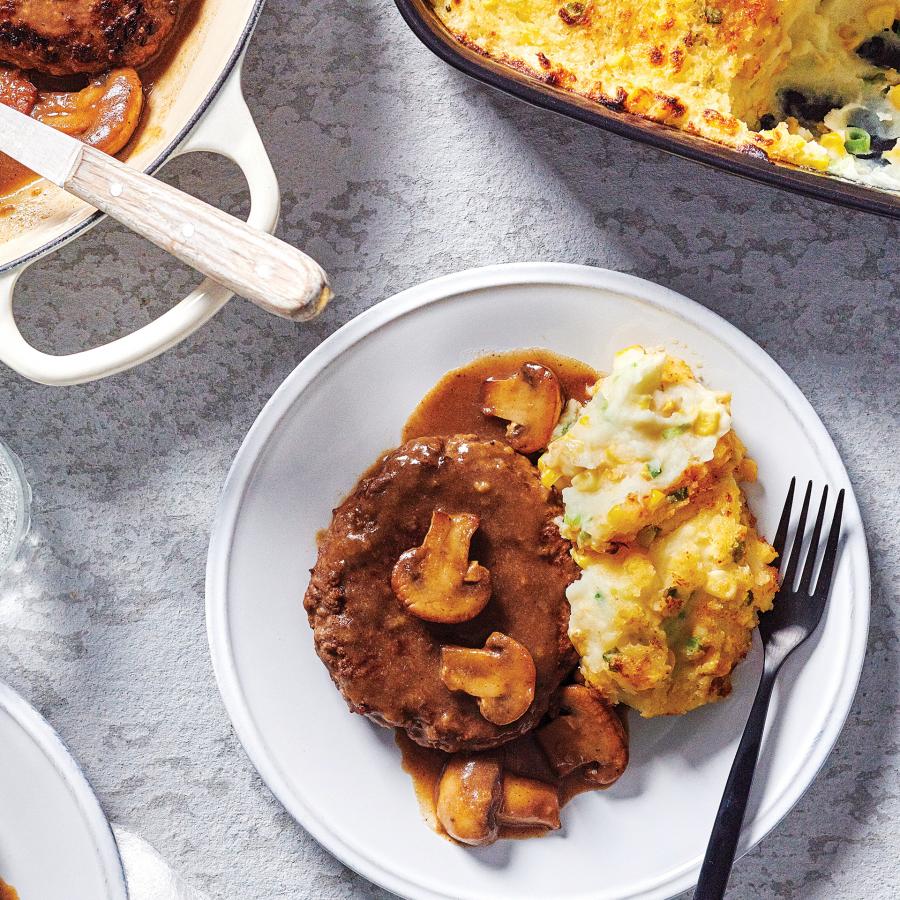 Hamburger steak aux champignons-image