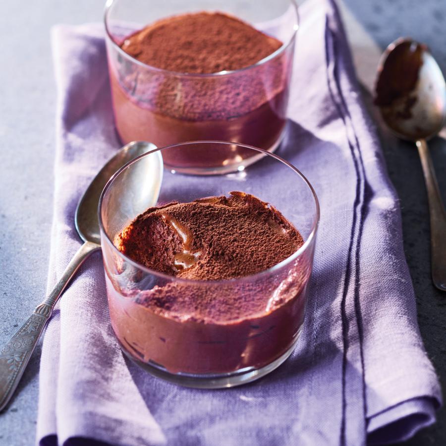Mousse choco-caramel à la fleur de sel et au yogourt