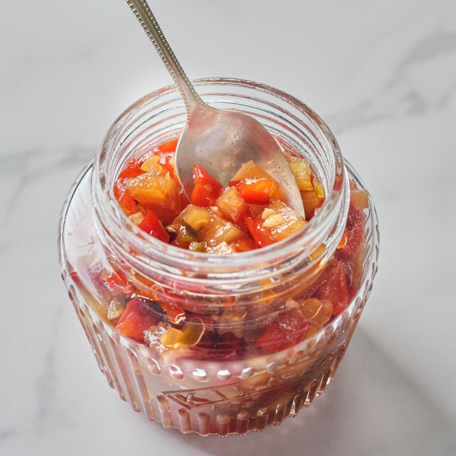 Chutney de pomme et de poivrons à l’érable