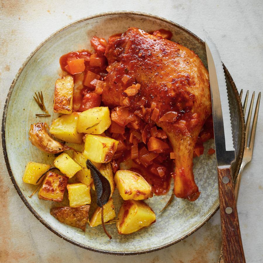 Cuisses de canard au ketchup aux fruits