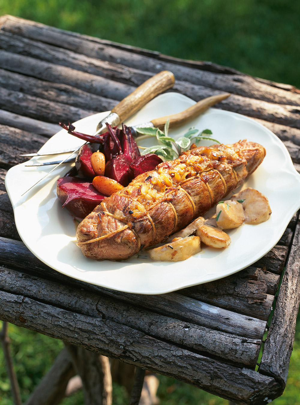 Pork Tenderloin Stuffed with Caramelized Onions and Apples