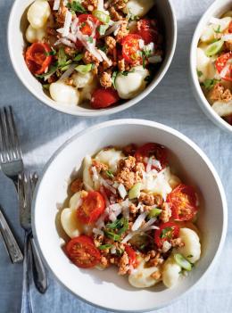 Gnocchis au fromage et à la saucisse