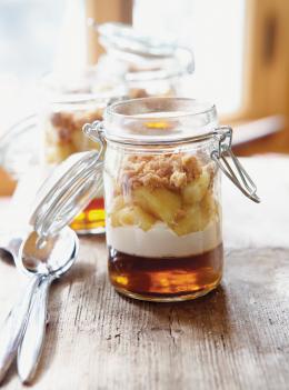 Verrines aux pommes et à l'érable