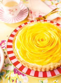 Tarte à la mangue et à la vanille