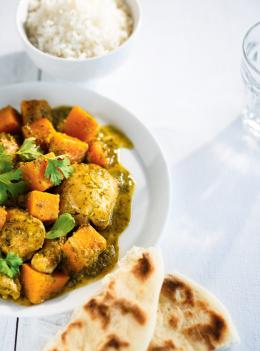 Cari thaï au poulet et à la courge