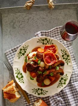 Veau à la bourguignonne