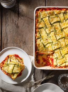Lasagne crémeuse aux légumes rôtis