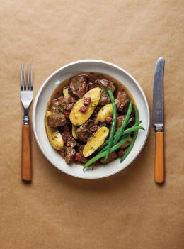 Veau braisé au marsala et aux pommes de terre