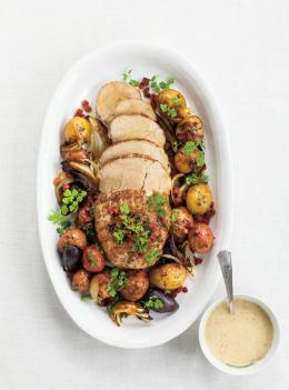 Rôti de dindon au chorizo et aux herbes